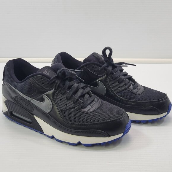 *E) Nike by You Air Max 90 Men Sneakers FZ3984-900 Black Royal Blue Size 8 main image 12